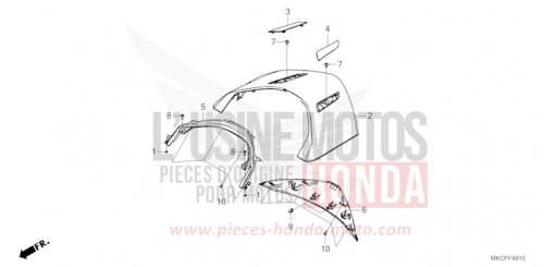 COUVERCLE SUP. CENTRE ARRIERE GL1800BDN de 2022